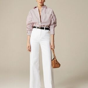 J. Crew Classic White Wide Leg Jeans